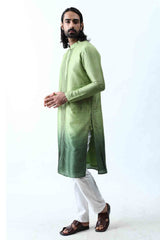 Green Ombre Cord Kurta Set. sasyafashion