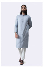 Light Blue-Grey Cord Kurta Set. sasyafashion