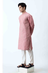 Dark Pink Kurta Set sasyafashion