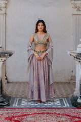 Skirt Duppatta in Grey Colour sasyafashion