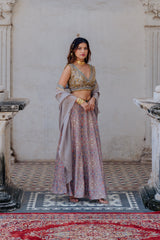 Skirt Duppatta in Grey Colour sasyafashion